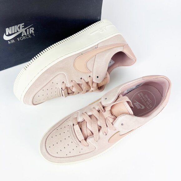 NEW Nike Air Force 1 Sage Low Women's Particle Beige Phantom AR5339-201 - Picture 7 of 16